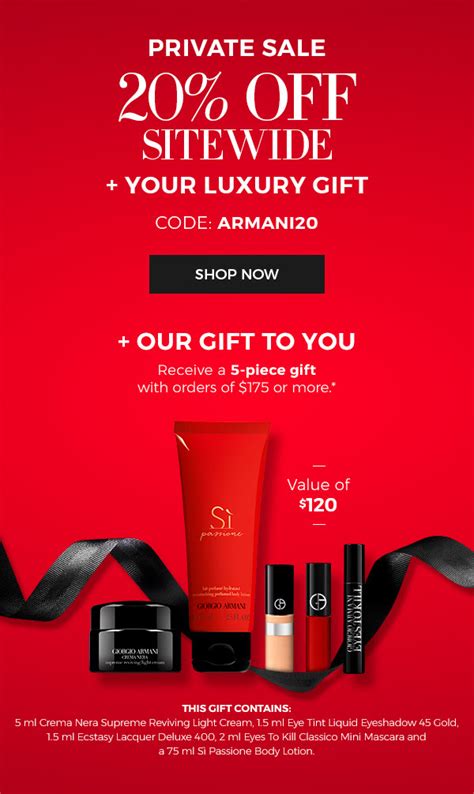 armani beauty promo code.